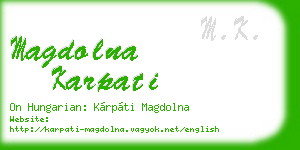 magdolna karpati business card
